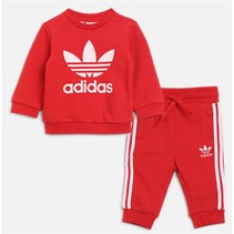 adidas Originals Infant Boys Adicolor Graphic Crew Sweatshirt And Joggers Set Better Scarlet