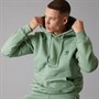 adidas Originals Mens Trefoil Essentials Hoodie Silver Green