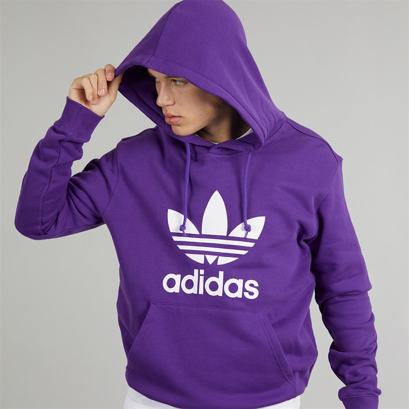 adidas Originals Mens Adicolor Classics Trefoil Hoodie Energy Ink