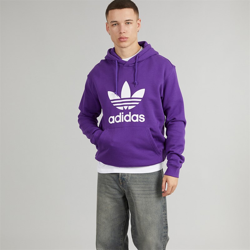 adidas Originals Mens Adicolor Classics Trefoil Hoodie Energy Ink