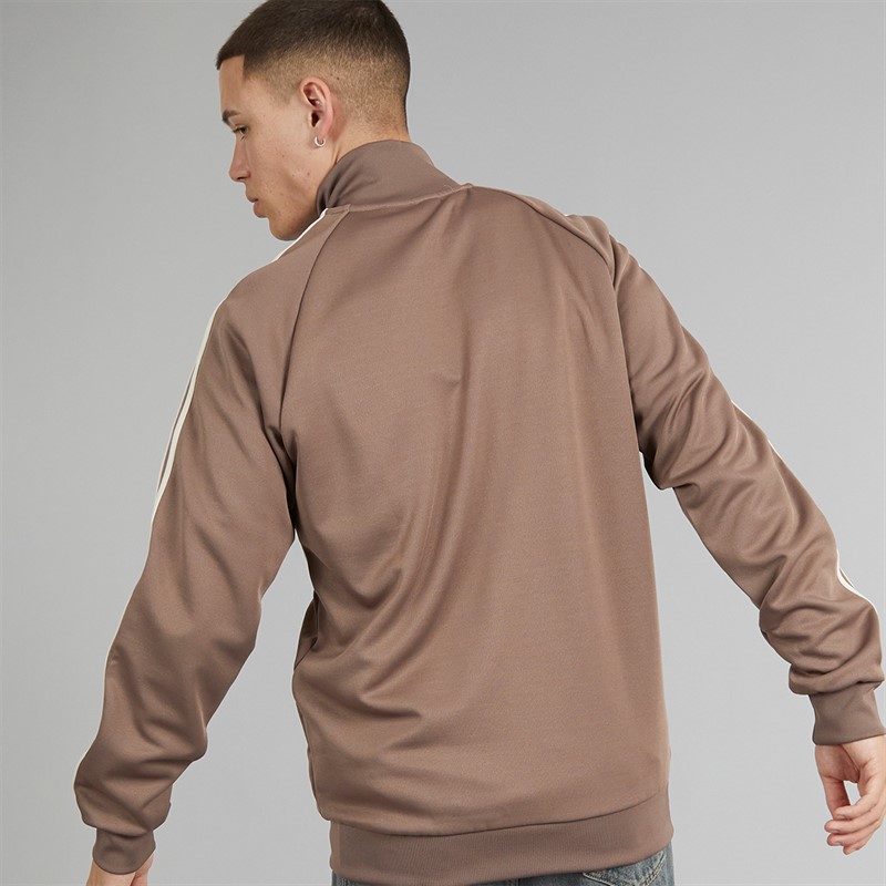 adidas Originals Mens Adicolor First Track Top Trace Brown/Wonder White