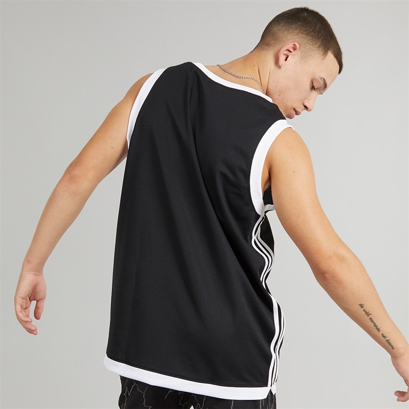 adidas Originals Mens Adicolor Mock Eylet Vest Black