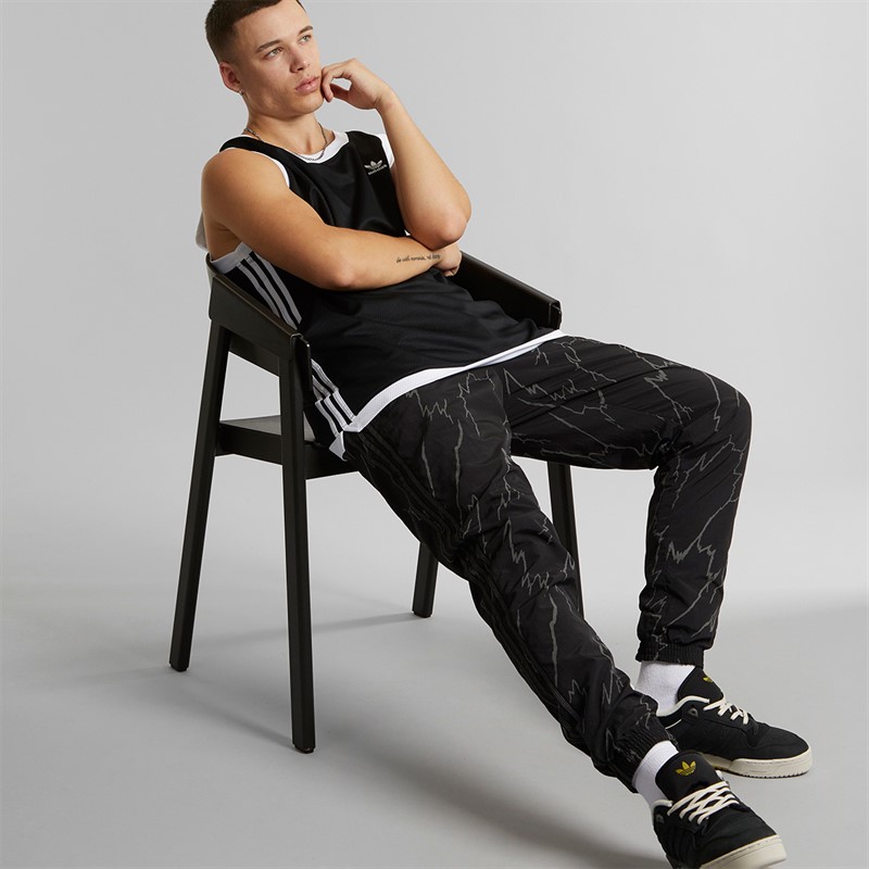 adidas Originals Mens Adicolor Mock Eylet Vest Black