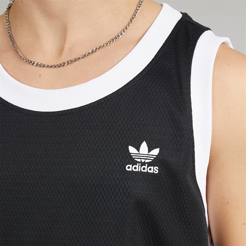 adidas Originals Mens Adicolor Mock Eylet Vest Black