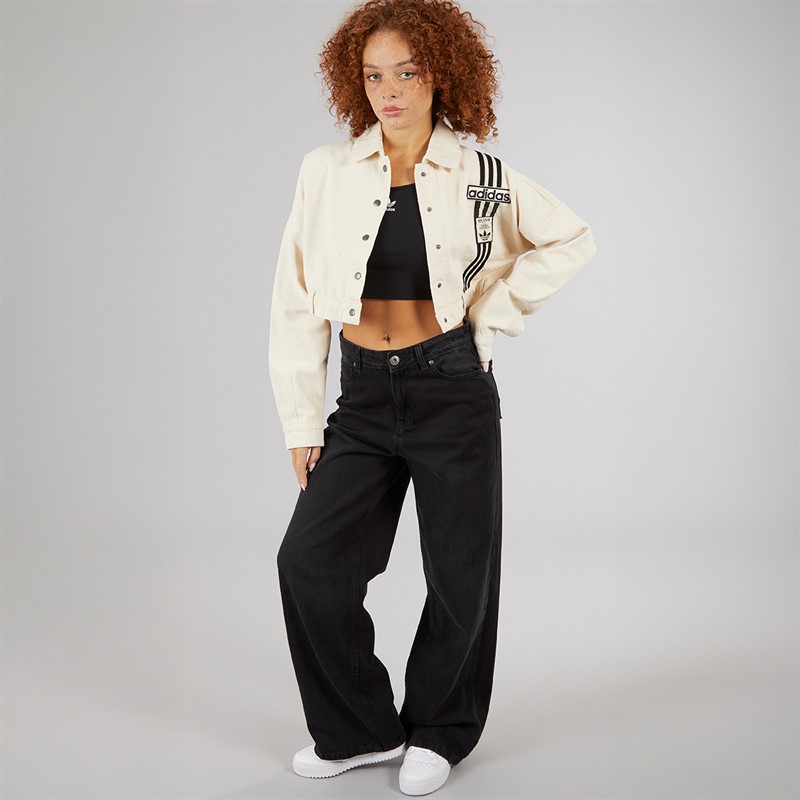 adidas Originals Womens Adibreak Denim Two In One Track Top Natural Denim