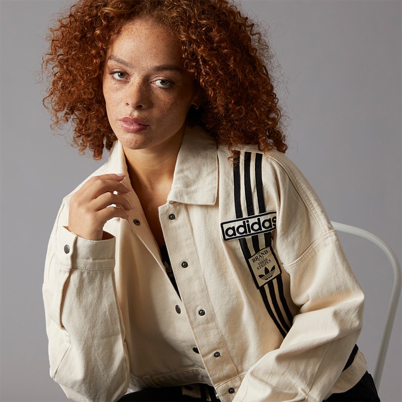 adidas Originals Womens Adibreak Denim Two In One Track Top Natural Denim