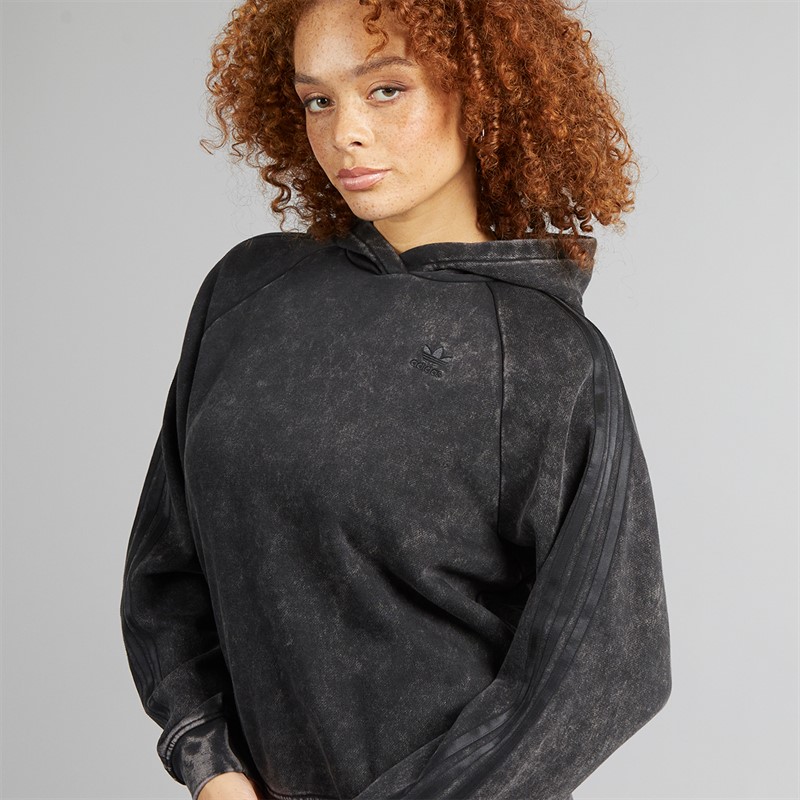 adidas Originals Womens Washed Out Boyfriend Fit Hoodie Black