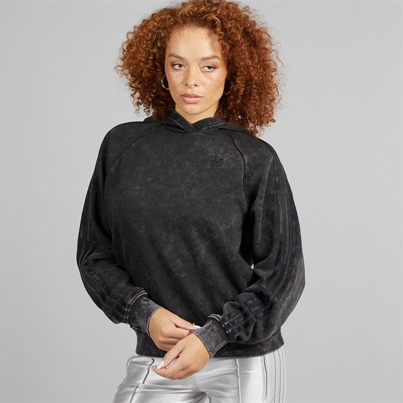 adidas Originals Womens Washed Out Boyfriend Fit Hoodie Black