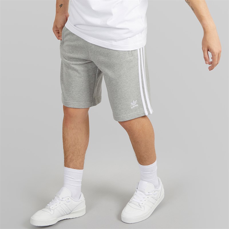 adidas Originals Mens Adicolor 3-Stripes Shorts Medium Grey Heather
