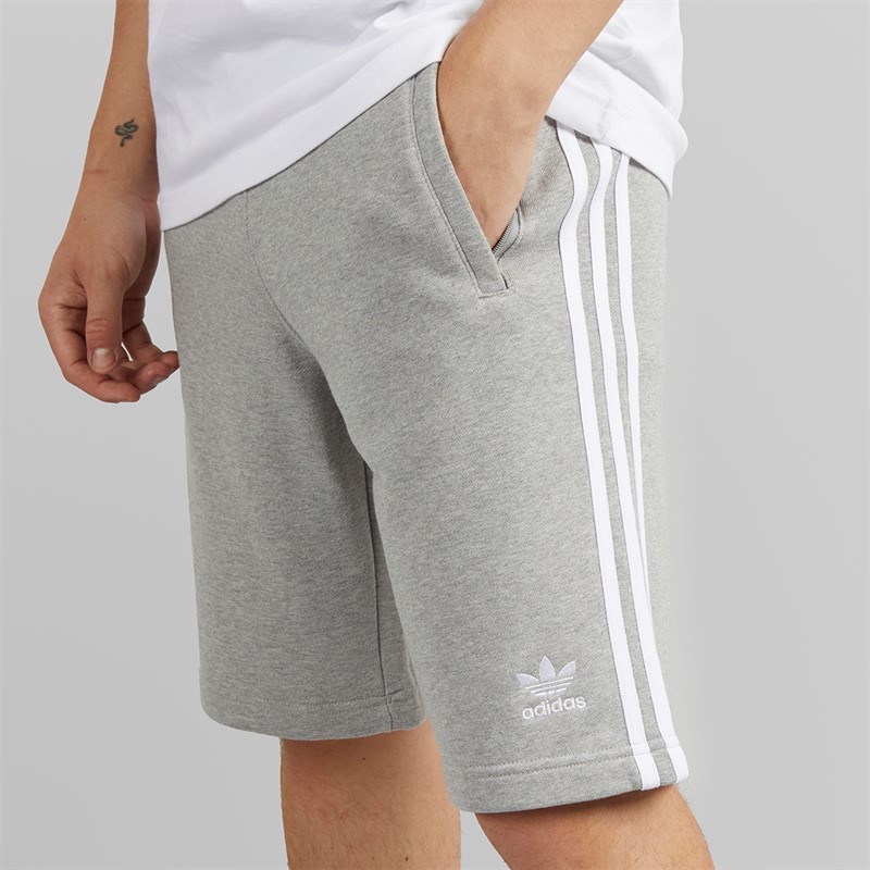 adidas Originals Mens Adicolor 3-Stripes Shorts Medium Grey Heather