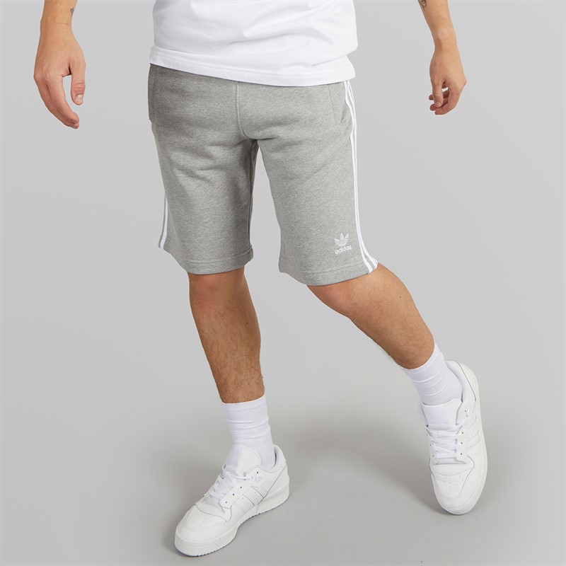 adidas Originals Mens Adicolor 3-Stripes Shorts Medium Grey Heather