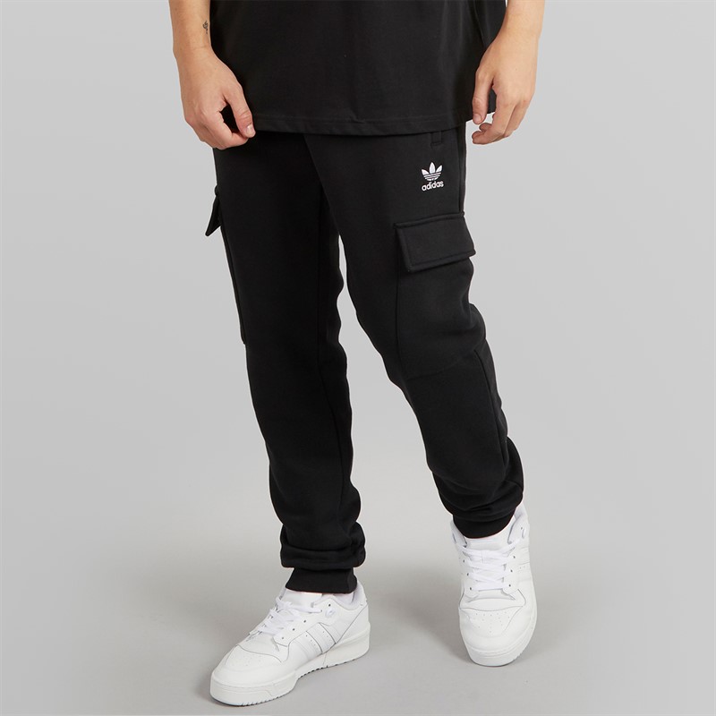adidas Originals Mens Trefoil Essentials Cargo Joggers Black