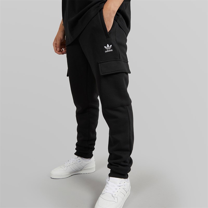 adidas Originals Mens Trefoil Essentials Cargo Joggers Black