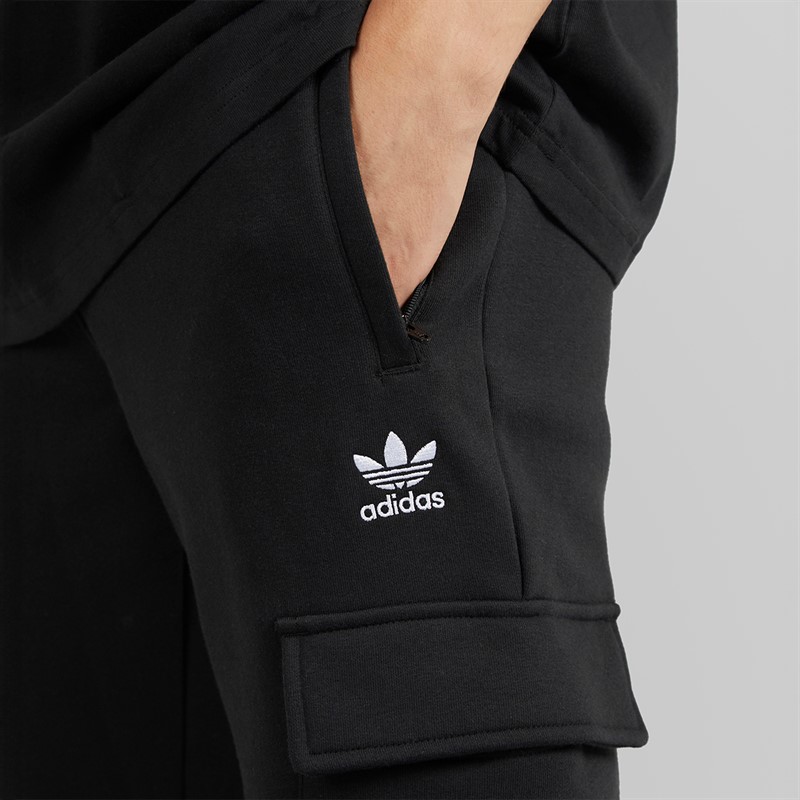 adidas Originals Mens Trefoil Essentials Cargo Joggers Black
