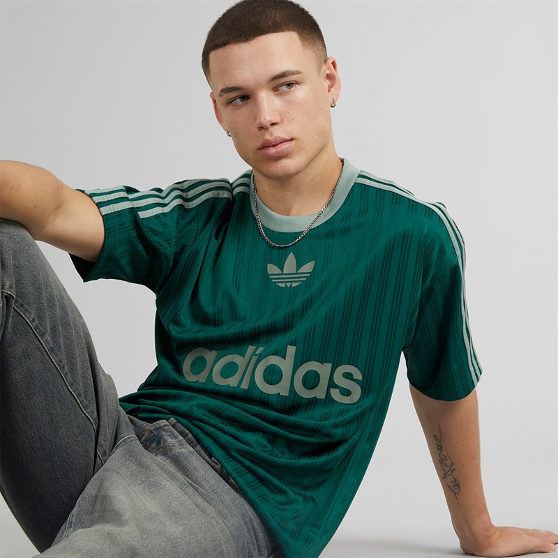 adidas Originals Mens Adicolor Poly T-Shirt Collegiate Green