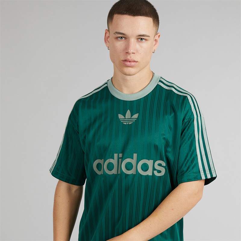 adidas Originals Mens Adicolor Poly T-Shirt Collegiate Green