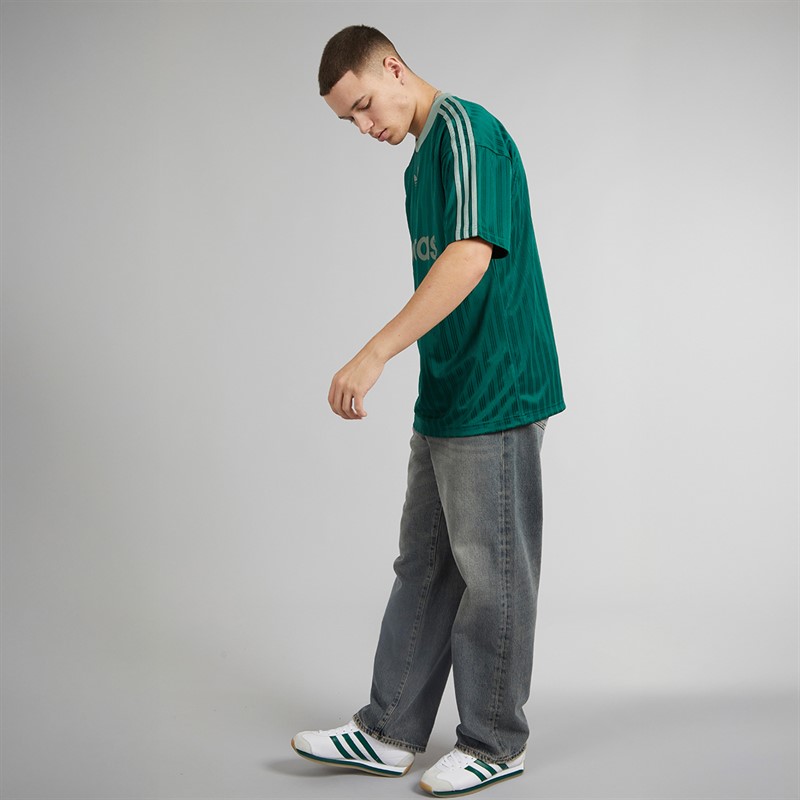 adidas Originals Mens Adicolor Poly T-Shirt Collegiate Green