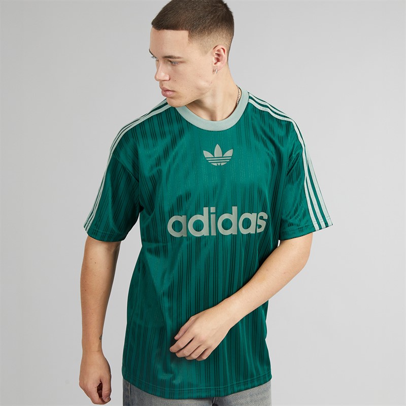 adidas Originals Mens Adicolor Poly T-Shirt Collegiate Green