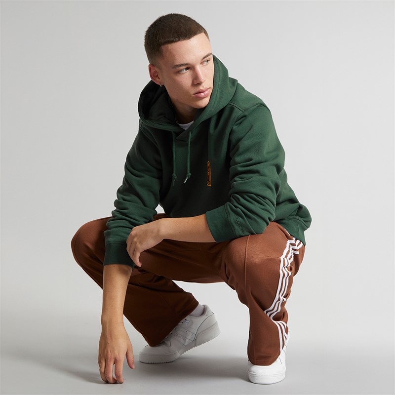 adidas Originals Mens Graphic Back Hoodie Mineral Green