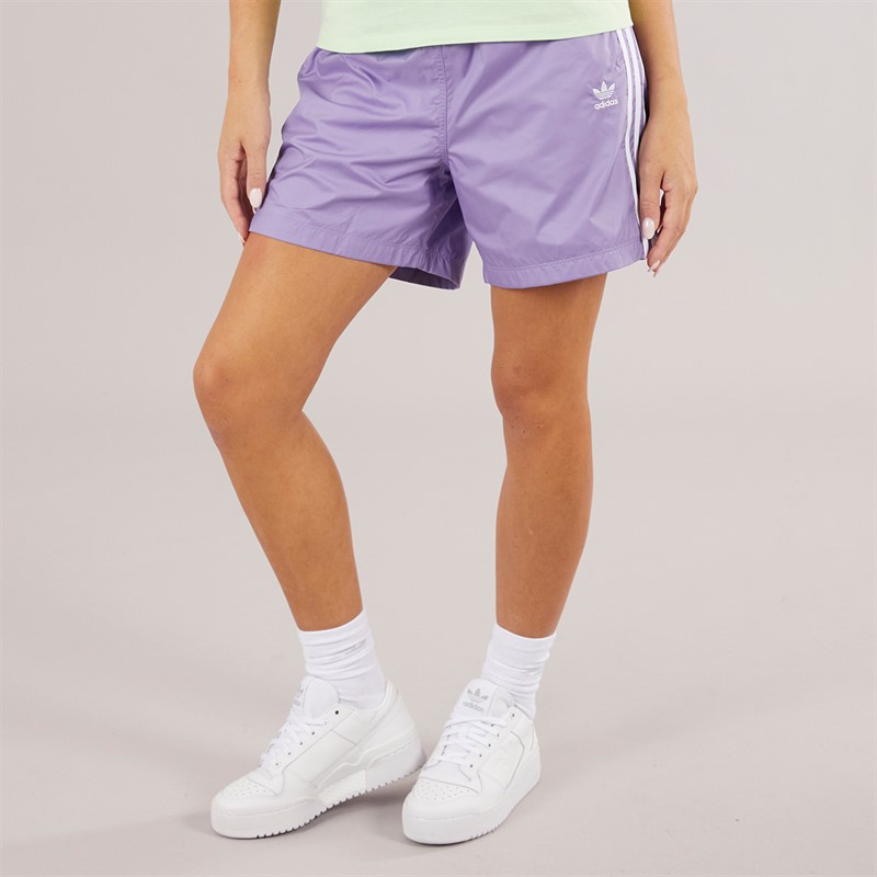 adidas Originals Womens Adicolor Classics Ripstop Long Shorts Magic Lilac