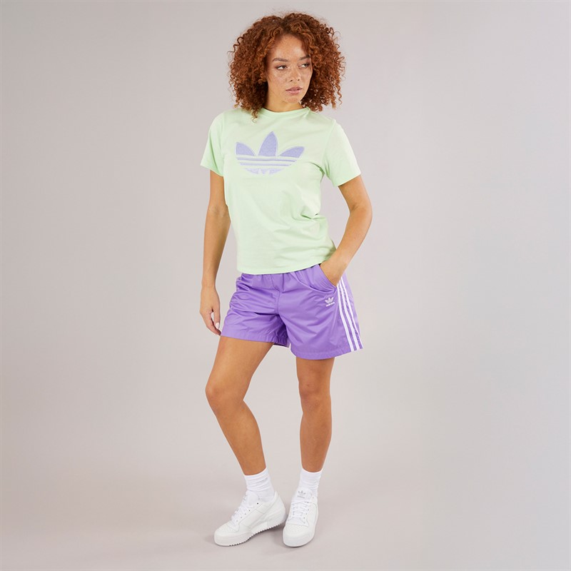 adidas Originals Womens Adicolor Classics Ripstop Long Shorts Magic Lilac