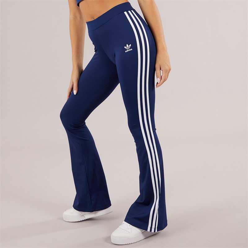 adidas Originals Womens Adicolor Flared Leggings Dark Blue