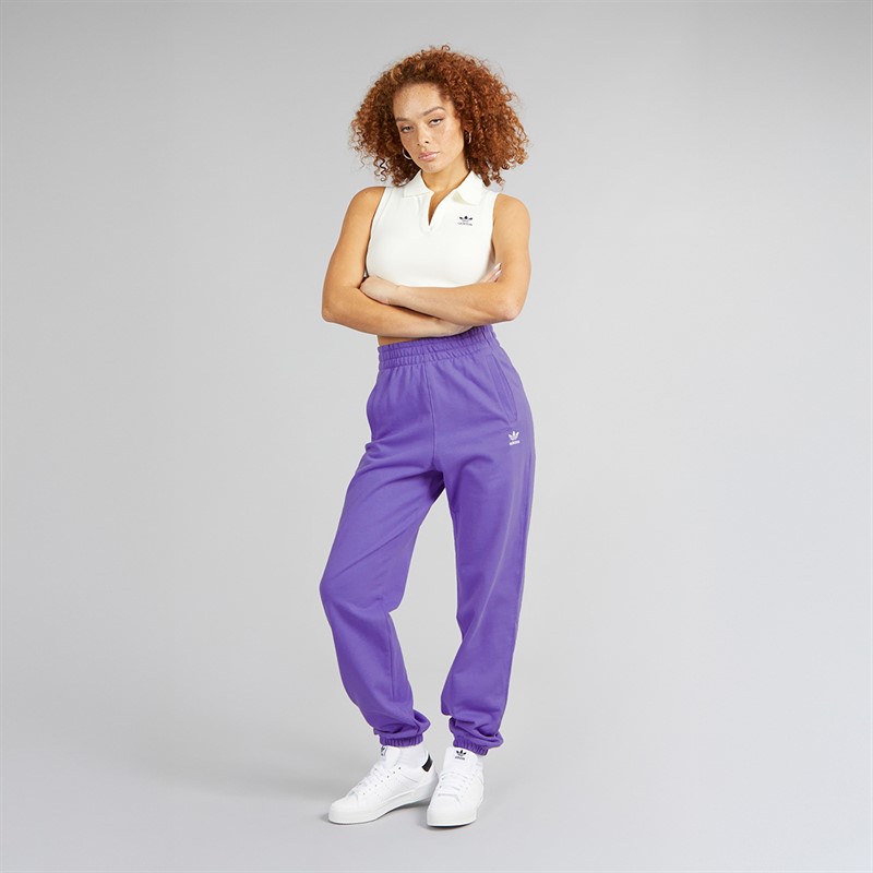 adidas Originals Womens Trefoil Essentials French Terry Joggers Semi Cobalt Blue