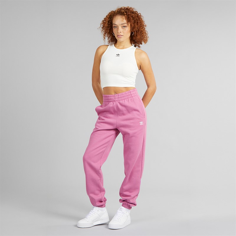 adidas Originals Womens Trefoil Essentials Fleece Joggers Semi Pulse Lilac