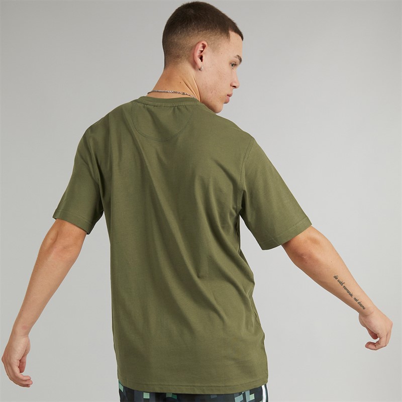 adidas Originals Mens Trefoil Essentials T-Shirt Olive Strata