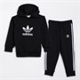 adidas Originals Infant Boys Adicolor Trefoil Hoodie And Jogger Set Black/White