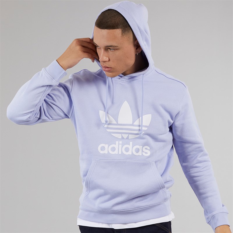 adidas Originals Mens Adicolor Classics Trefoil Hoodie Violet Tone