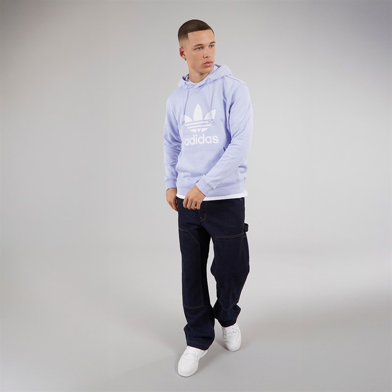 adidas Originals Mens Adicolor Classics Trefoil Hoodie Violet Tone