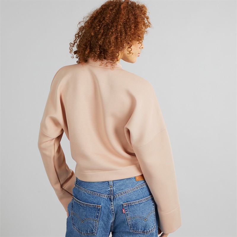 adidas Originals Womens Deep V-Neck Sweatshirt Ash Pearl