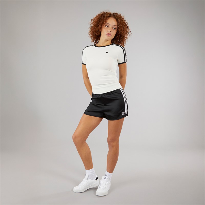adidas Originals Womens Adicolor Satin Sprint Shorts Black