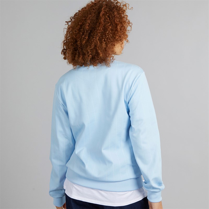 adidas Originals Womens Pinstripe Graphic Sweatshirt Clear Sky/Off White