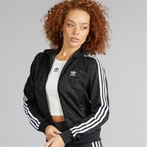 adidas Originals Womens Snake All Over Print Firebird Track Top Black/Multicolor