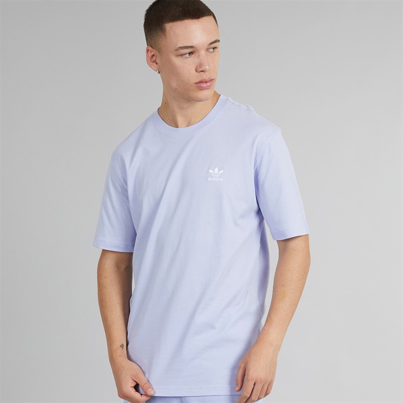 adidas Originals Mens Trefoil Essentials T-Shirt Violet Tone