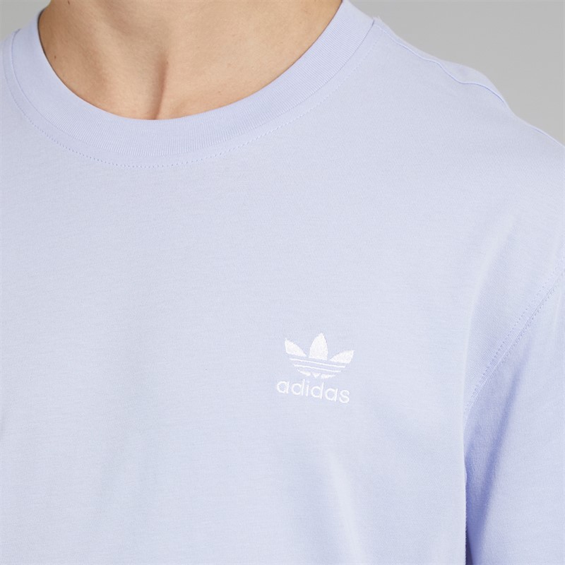 adidas Originals Mens Trefoil Essentials T-Shirt Violet Tone