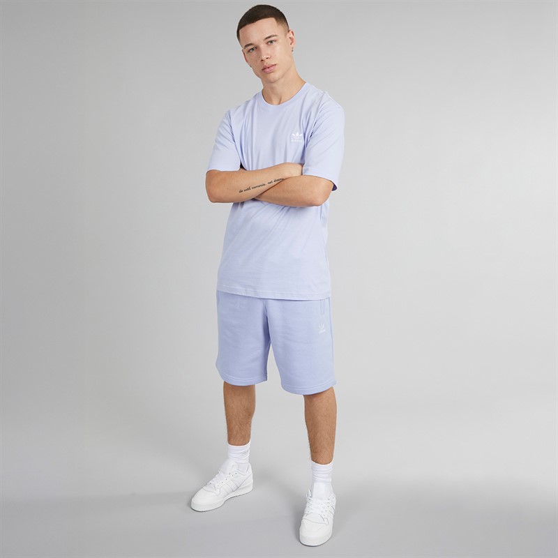 adidas Originals Mens Trefoil Essentials T-Shirt Violet Tone