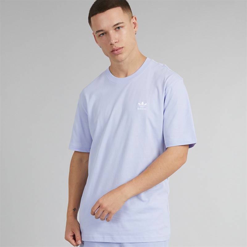 adidas Originals Mens Trefoil Essentials T-Shirt Violet Tone