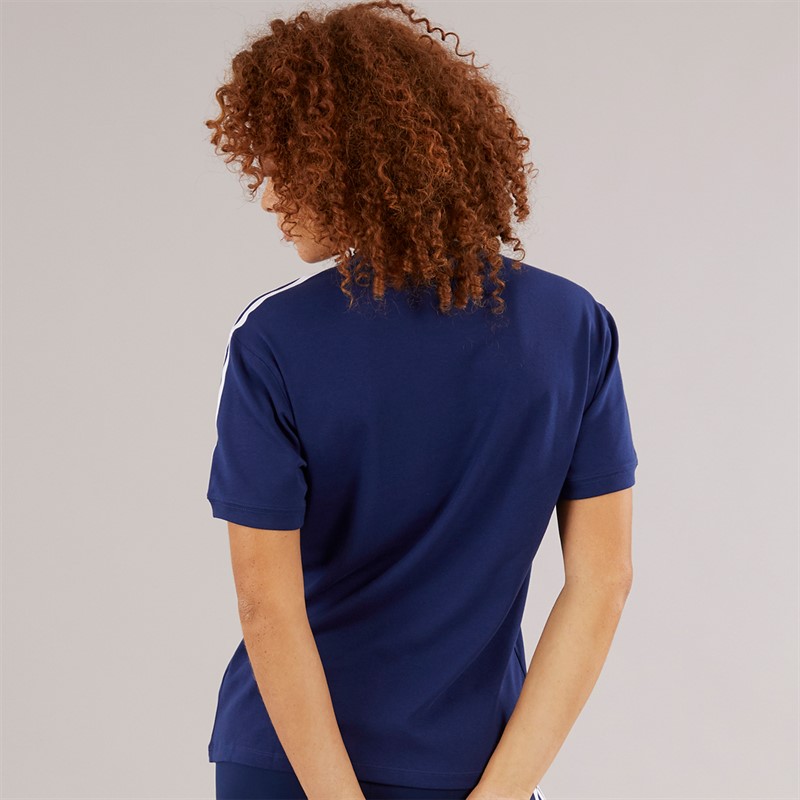 adidas Originals Womens Adicolor 3-Stripes T-Shirt Dark Blue