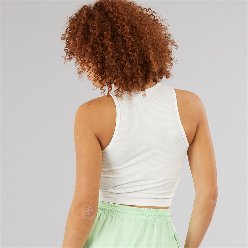 adidas Originals Womens Trefoil Essentials Ribbed Tank Top Cloud White