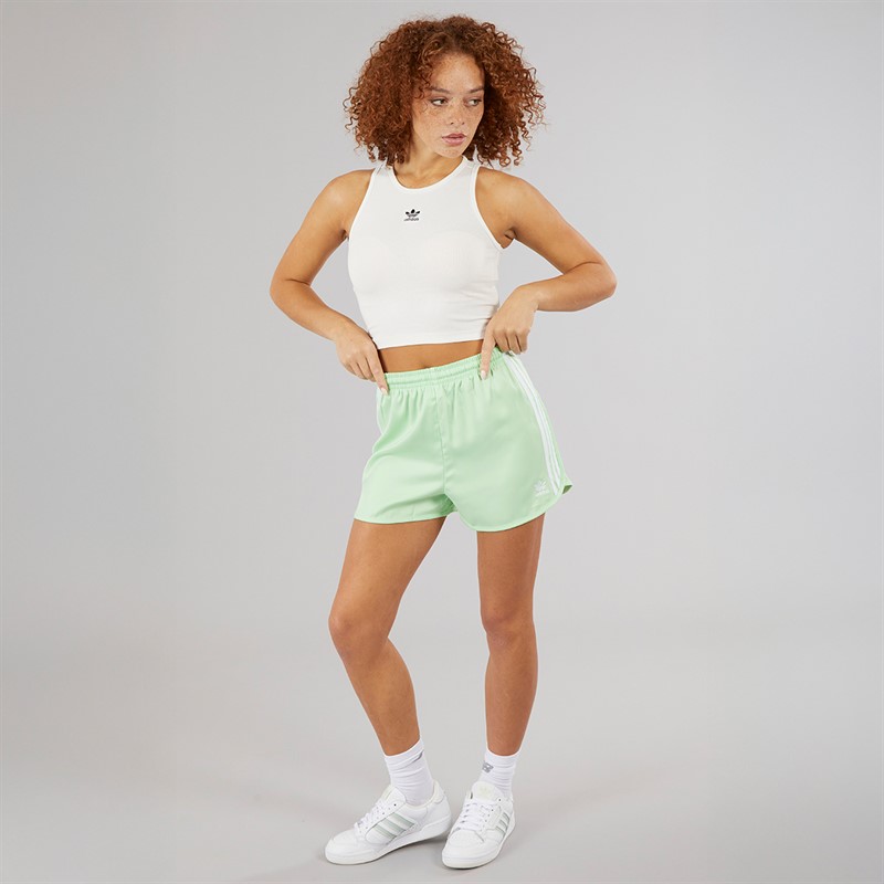adidas Originals Womens Trefoil Essentials Ribbed Tank Top Cloud White