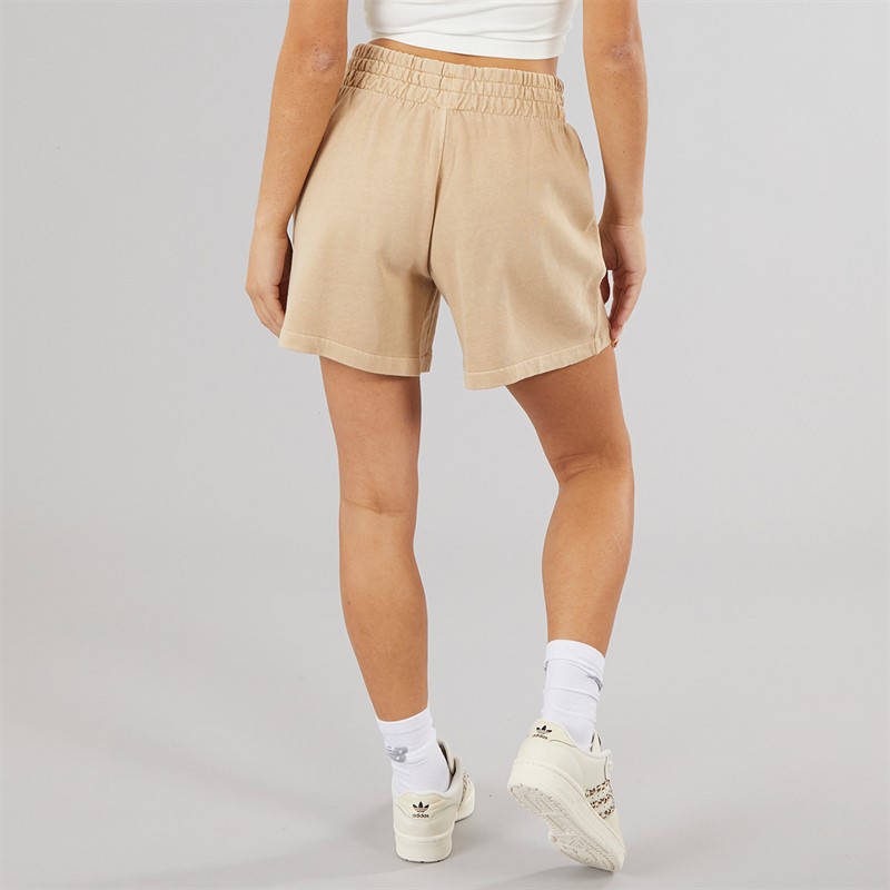 adidas Originals Womens Trefoil Essentials Plus Sweat Shorts Magic Beige