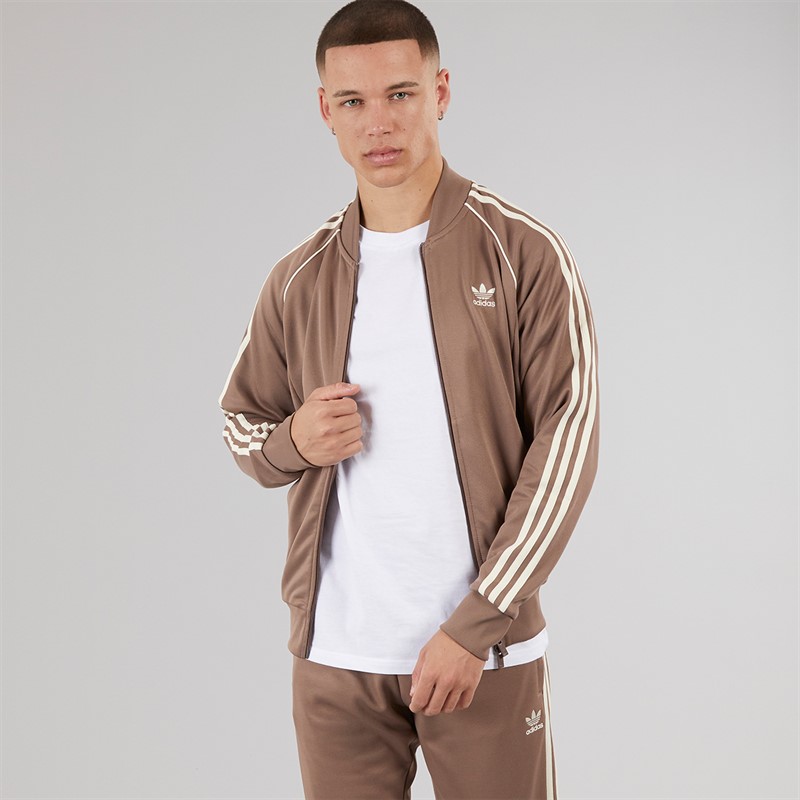 adidas Originals Mens Adicolor Classics Superstar Track Jacket Trace Brown