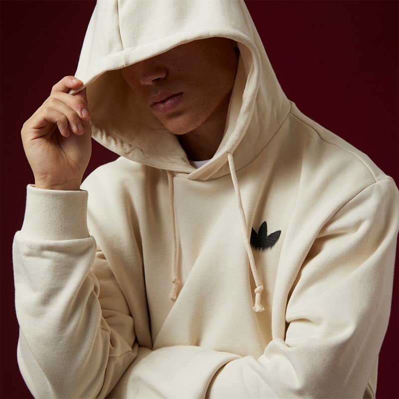 adidas Originals Mens Skeleton Graphic Back Hoodie Wonder White