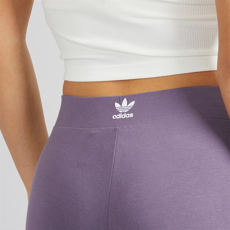 adidas Originals Womens Adicolor 3-Stripes Tight Leggings Shadow Violet/White