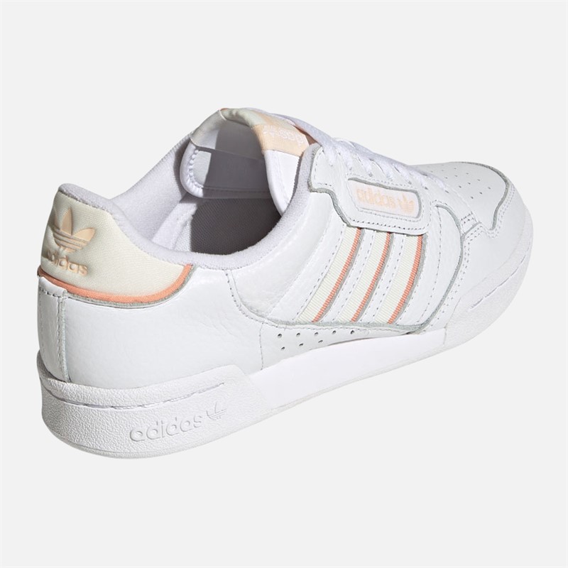 adidas Originals Womens Continental 80 Stripes Trainers Cloud White/Off White/Bliss Orange