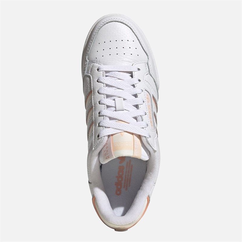 adidas Originals Womens Continental 80 Stripes Trainers Cloud White/Off White/Bliss Orange