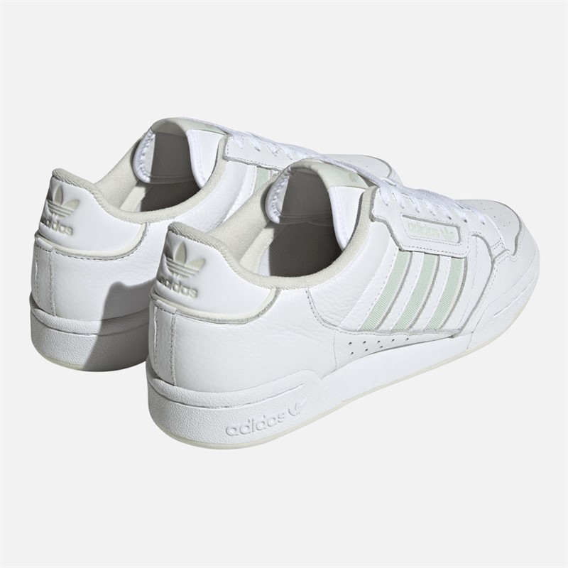 adidas Originals Mens Continental 80 Stripes Trainers Cloud White/Linen Green/Off White